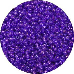 15/0 Japanese Seed Bead Transparent Dark Violet AB *Tint 299