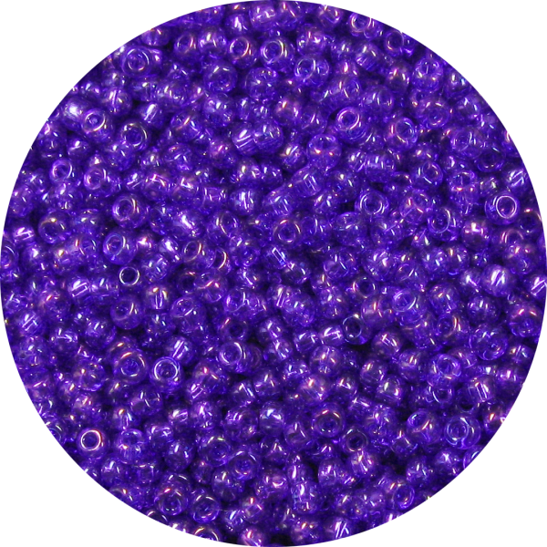 15/0 Japanese Seed Bead Transparent Dark Violet AB *Tint 299