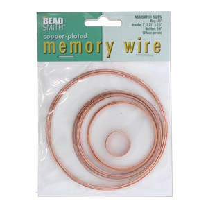 5 Assorted Sizes of Memory Wire, 10 coils each size, Copper