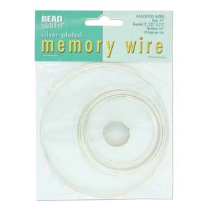 5 Assorted Sizes of Memory Wire, 10 coils each size, Silver