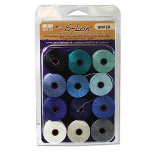 S-Lon Micro Macrame Cord, .5mm Cyan Blue Color - SS1