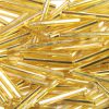 #3, 7mm Czech Bugle Bead, Silver Lined Light Topaz