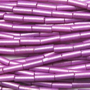 #3, 7mm Czech Bugle Bead, Frosted Violet Supra*