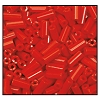 #3, 7mm Czech Bugle Bead, Opaque Red - loose