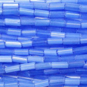 #3, 7mm Czech Bugle Bead, Sapphire Blue Satin