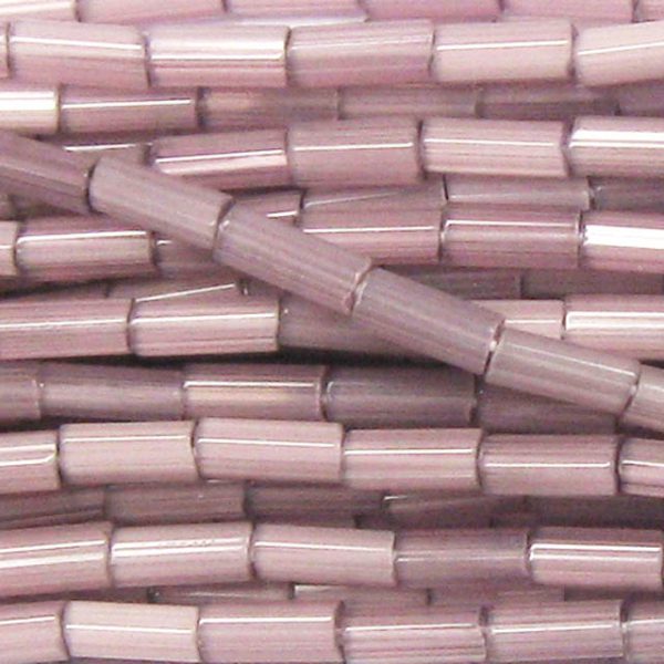 #3, 7mm Czech Bugle Bead, Purple Satin