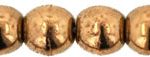 4mm Czech Pressed Glass Round Druk Beads - Metallic Bronze
