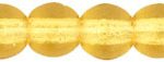 4mm Czech Pressed Glass Round Druk Beads - Transparent Topaz