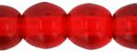 4mm Czech Pressed Glass Round Druk Beads - Transparent Ruby