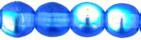 4mm Czech Pressed Glass Round Druk Beads - Transparent Sapphire AB