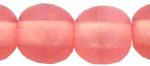 4mm Czech Pressed Glass Round Druk Beads - Rose Opal