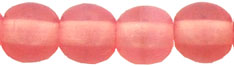 4mm Czech Pressed Glass Round Druk Beads - Rose Opal