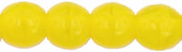 4mm Czech Pressed Glass Round Druk Beads - Yellow Opal