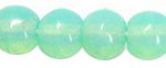 4mm Czech Pressed Glass Round Druk Beads - Peridot Opal