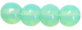 4mm Czech Pressed Glass Round Druk Beads - Peridot Opal
