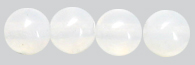4mm Czech Pressed Glass Round Druk Beads - White Opal