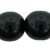 6mm Czech Pressed Glass Round Druk Beads - Opaque Black