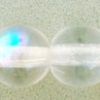 6mm Czech Pressed Glass Round Druk Beads - Crystal AB