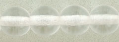 6mm Czech Pressed Glass Round Druk Beads - Transparent Crystal
