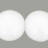 6mm Czech Pressed Glass Round Druk Beads - Opaque White