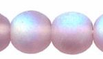 4mm Czech Pressed Glass Round Druk Beads - Transparent Light Amethyst Ghost