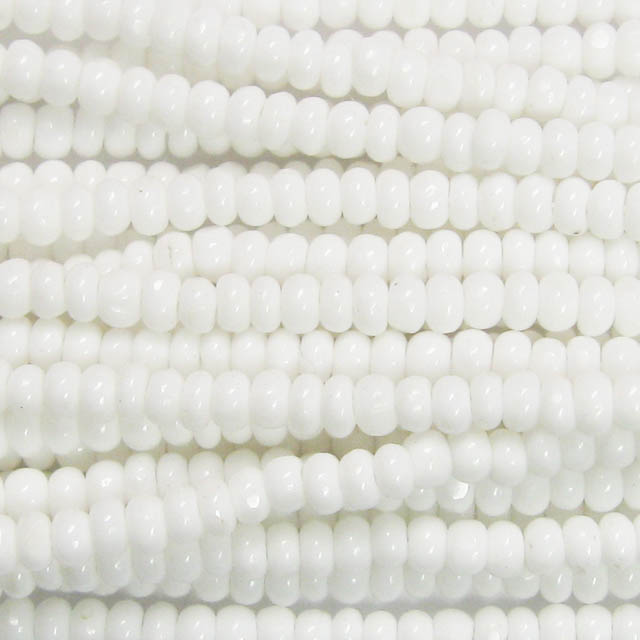 15/0 Czech Charlotte Cuts Opaque White Seed Beads
