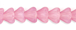 4X6mm Czech Glass Baby Bell Flower, Rose Opal