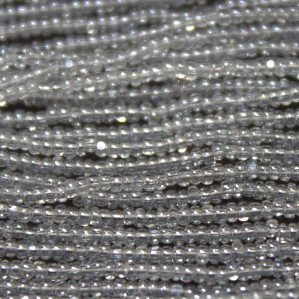15/0 Czech Charlotte Cut Seed Bead Transparent Crystal Luster
