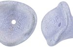10X12mm Czech Glass 3-Petal Bell Flower,  Alexandrite Opal Metal Luster
