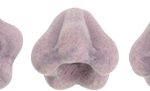 4X6mm Czech Glass Baby Bell Flower, Lavender Metallic Suede