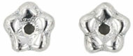8501-LAB 5mm Czech Glass Flower Spacer, Full Silver (Labrador) 