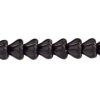 4X6mm Czech Glass Baby Bell Flower, Opaque Black