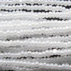 8/0 Czech Charlotte/True Cut Seed Bead, Ceylon White