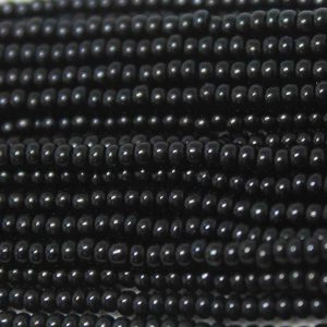 10/0 Czech Seed Bead, Opaque Black
