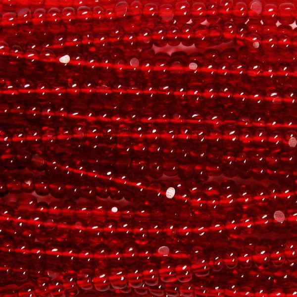 Czech Charlotte Cut Seed Bead Transparent Garnet