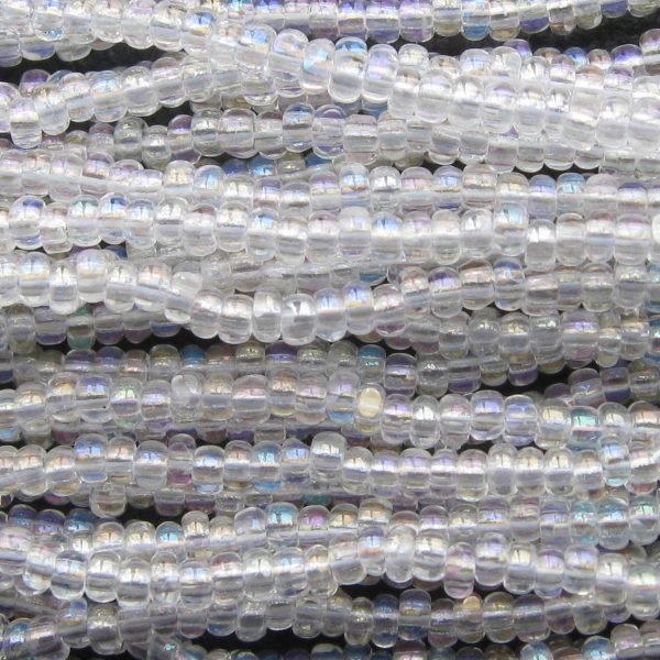 15/0 Czech Charlotte Cut Seed Bead Crystal AB