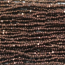 15/0 Czech Charlotte Cut Seed Bead Metallic Antique Copper