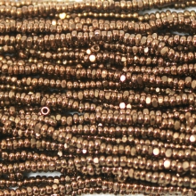 15/0 Czech Charlotte Cut Seed Bead Metallic Bronze