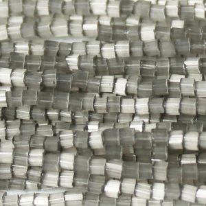 11/0 Czech Two Cut Seed Bead Grey Satin Tint