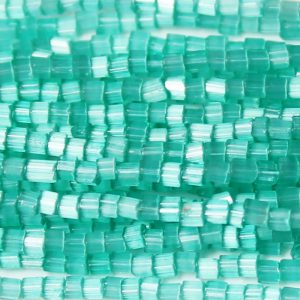 11/0 Czech Two Cut Seed Bead Emerald Satin Tint