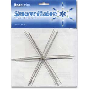 Wire Snowflakes 6" , package of 6