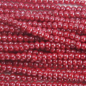 11/0 Czech Seed Bead, Opaque Dark Red Luster