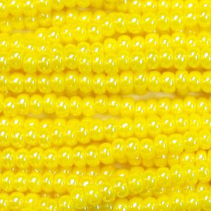 11/0 Czech Seed Bead, Opaque Corn Yellow Luster
