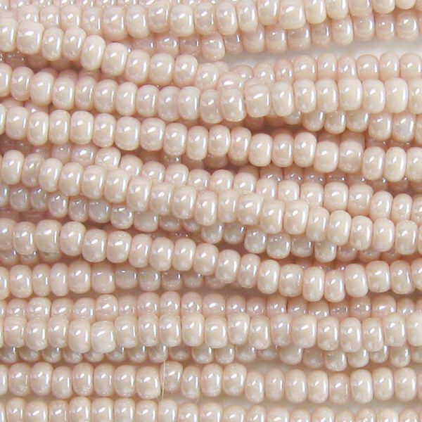 11/0 Czech Seed Bead, Opaque Tan Luster Tint**