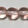 6mm Czech Pressed Glass Round Druk Beads-Rose