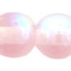 6mm Czech Pressed Glass Round Druk Beads-Rose AB
