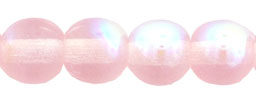 6mm Czech Pressed Glass Round Druk Beads-Rose AB