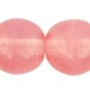 6mm Czech Pressed Glass Round Druk Beads-Pink Opal