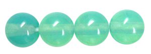 6mm Czech Pressed Glass Round Druk Beads-Peridot Opal Green