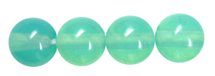 6mm Czech Pressed Glass Round Druk Beads-Peridot Opal Green